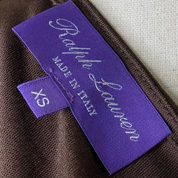 Ralph Lauren Collection Brown Sleeveless Knit Fringe Drape Top - Picture 3 of 16